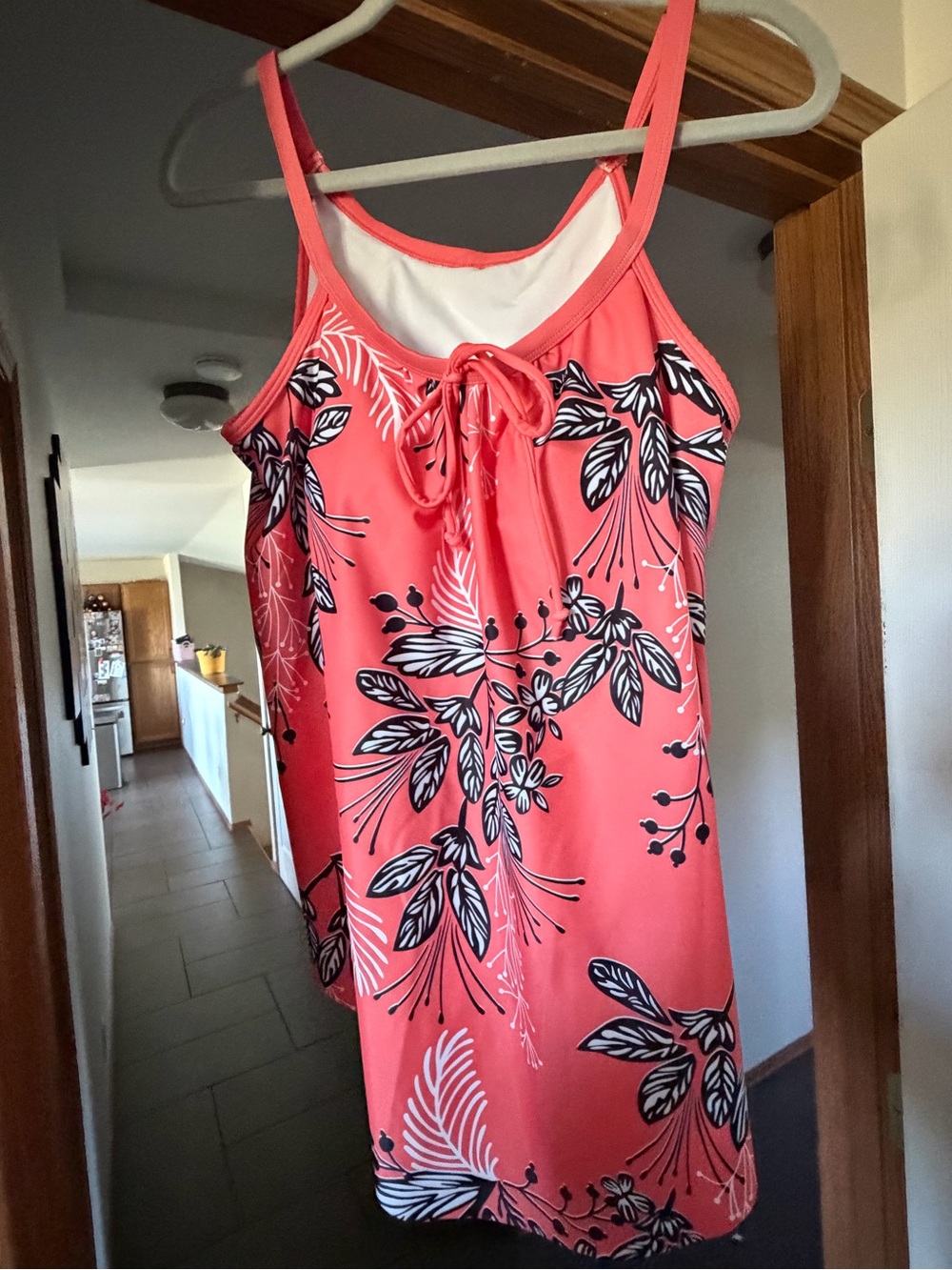 Coral Floral Tankini top